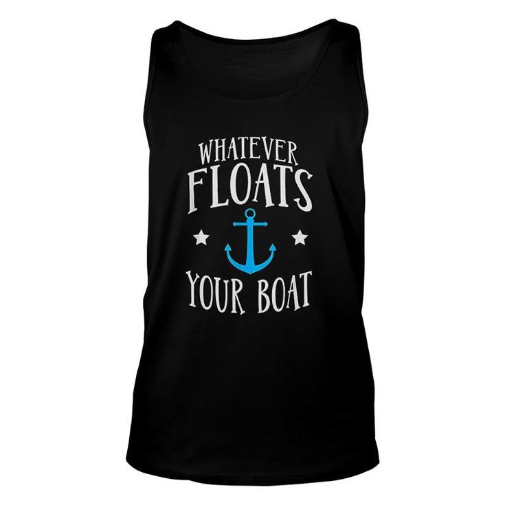 Whatever Floats Your Boat Anchor Boating Unisex Tank Top