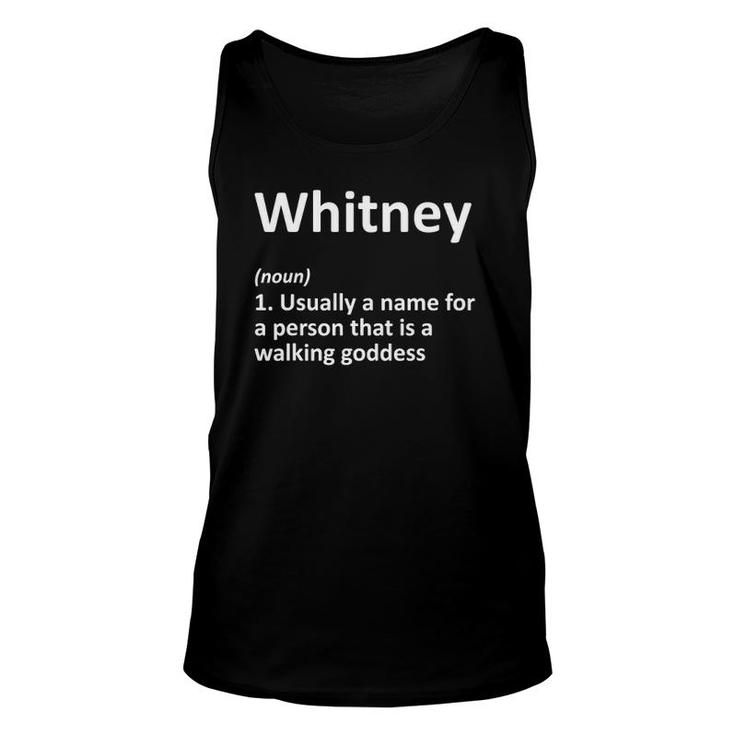 Whitney Definition Personalized Name Funny Birthday Gift Unisex Tank Top