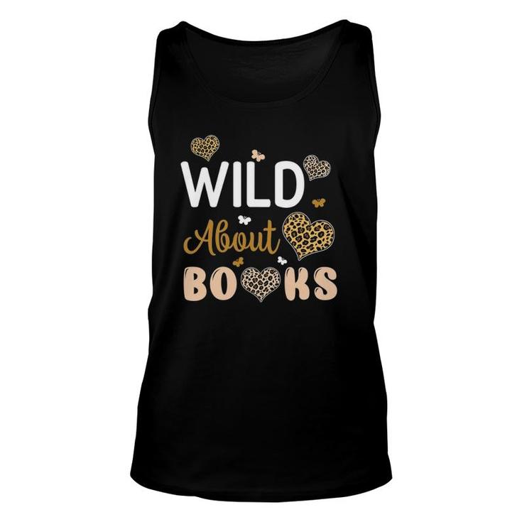 Wild About Books Leopard I Love Reading Book Lover Unisex Tank Top