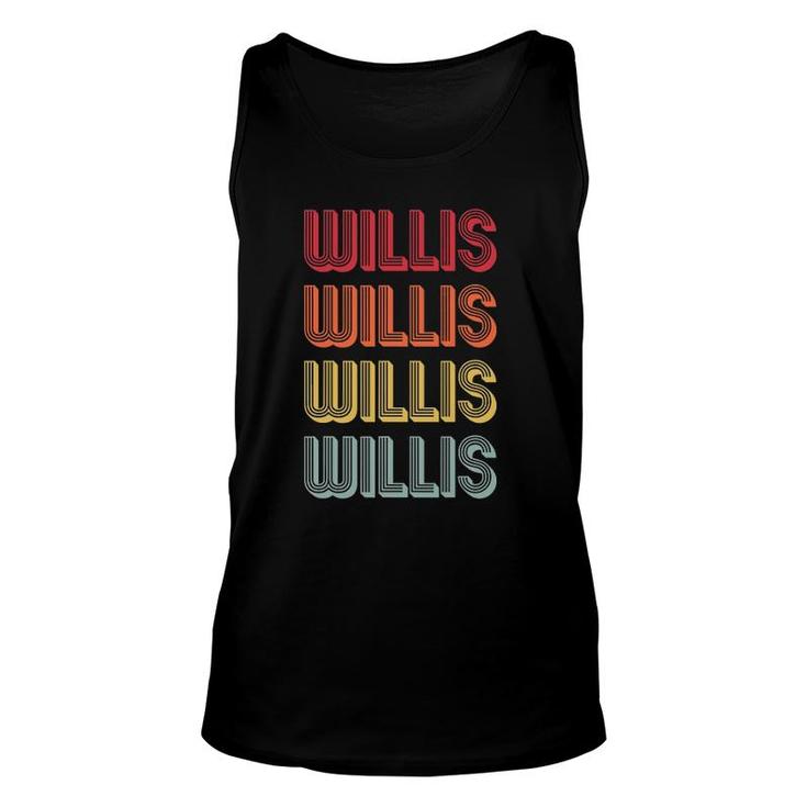 Willis Gift Name Personalized Funny Retro Vintage Birthday Unisex Tank Top