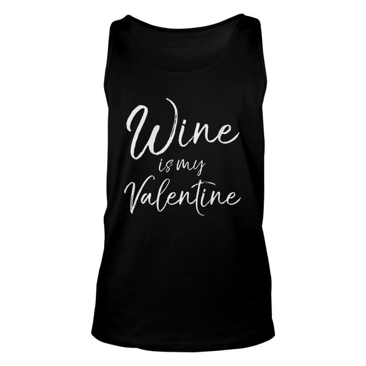 Wine Is My Valentine Unisex Tank Top