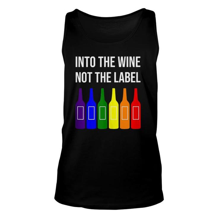Into The Wine Not The Label Lgbtq Rainbow Gay Pride Month Tank Top Tank Top