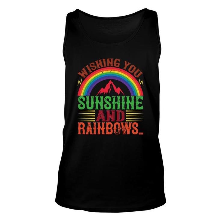 Wishing You Sunshine And Rainbows Unisex Tank Top