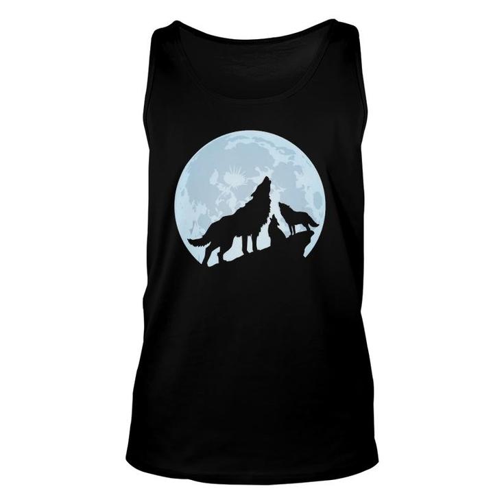 Wolf Howling At The Moon S Three Wolves Tee  Tank Top Unisex Tank Top