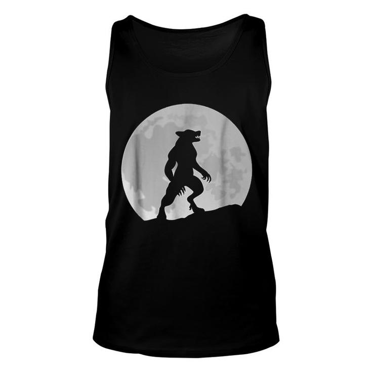 Wolf Man And Moon Unisex Tank Top