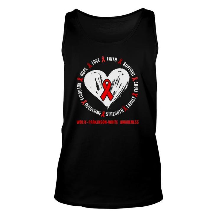 Wolf-Parkinson-White Awareness Wpw Syndrome Related Heart Unisex Tank Top