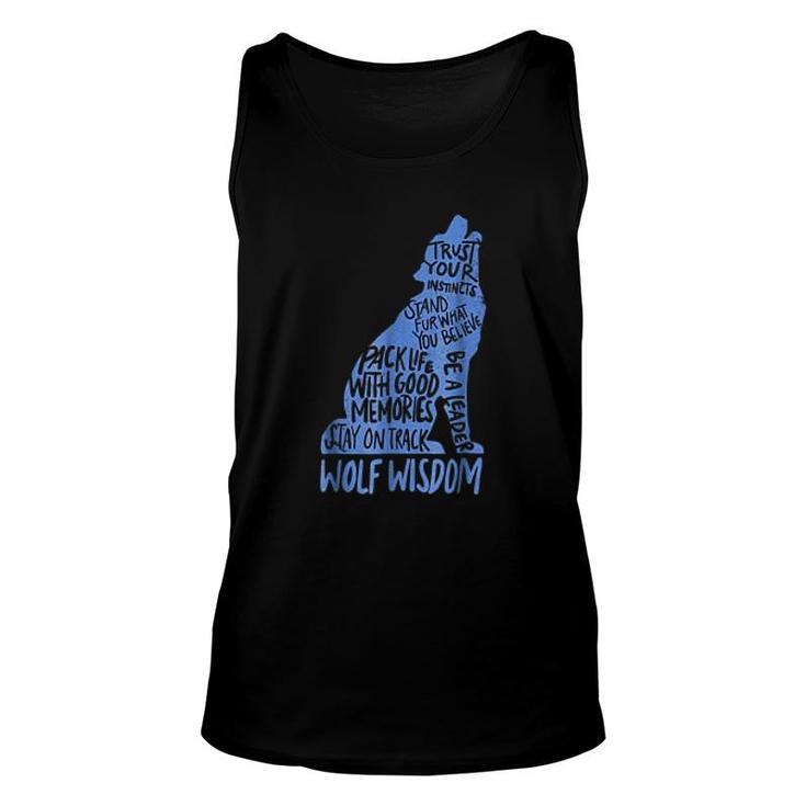 Wolf Wisdom   Wolves Inspirational  Gift Unisex Tank Top