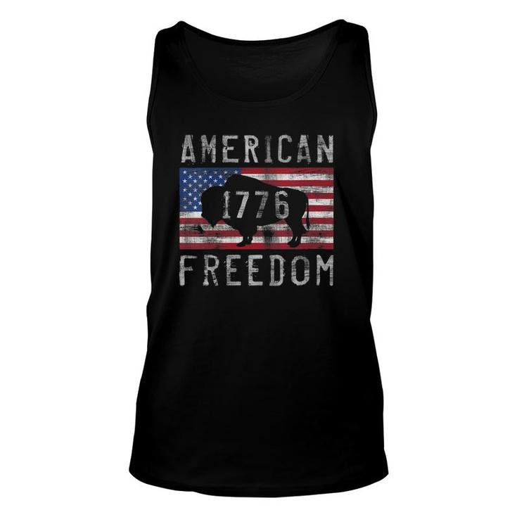 Womens 4Th Of July American Freedom Buffalo 1776 Graphic Unisex Tank Top