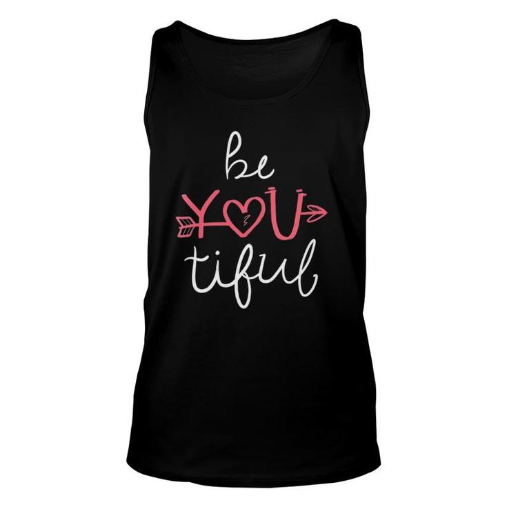 Womens Be You Tiful Mother Or Father V-Neck Unisex Tank Top