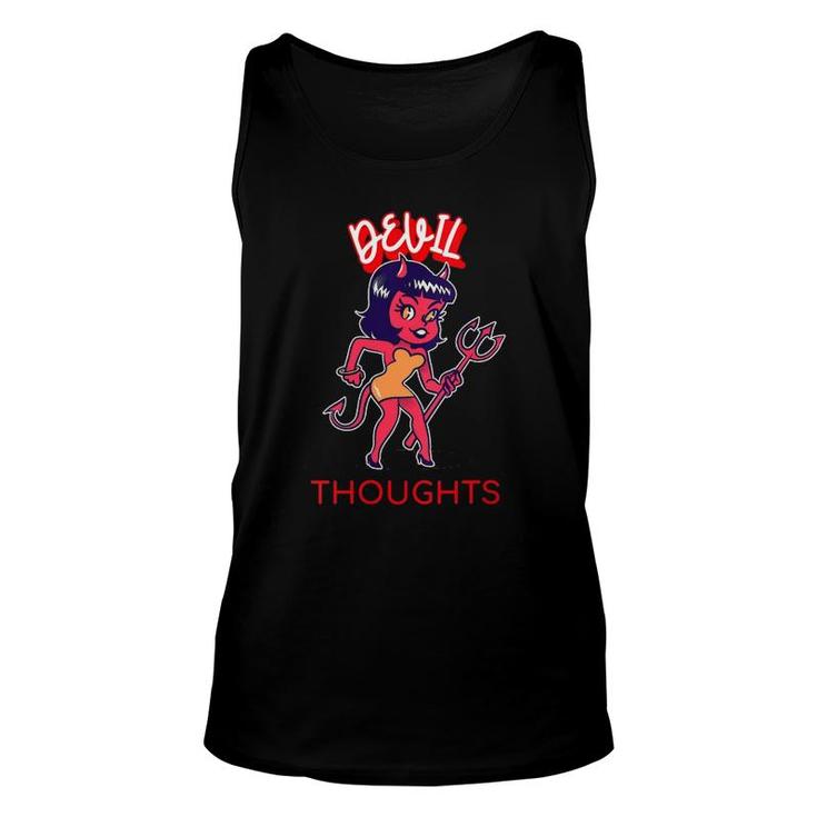 Womens Devil Thoughts Vintage She-Devil Cute Graphics Women