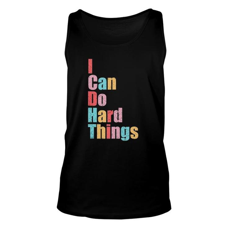 Womens I Can Do Hard Things Vest Workout Summer Casual  Unisex Tank Top