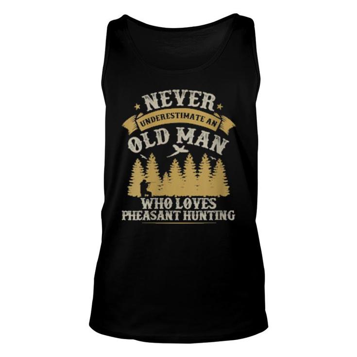 Womens Old Man Hunting For Pheasant Hunters  Unisex Tank Top
