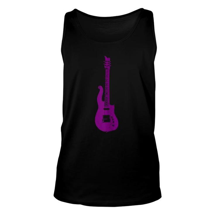 Womens Purple Guitar Cloud Unisex Tank Top