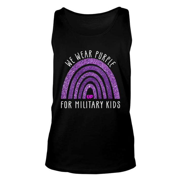 Womens Purple Up For Military Kids - Month Of The Military Child  Unisex Tank Top
