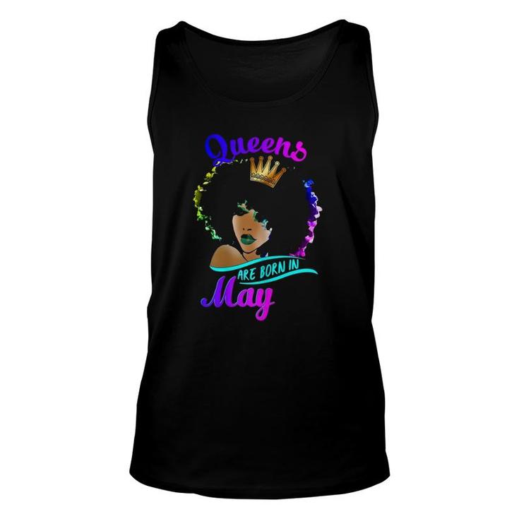 Womens Queens Are Born In Mayblack Women Taurus Birthday Unisex Tank Top
