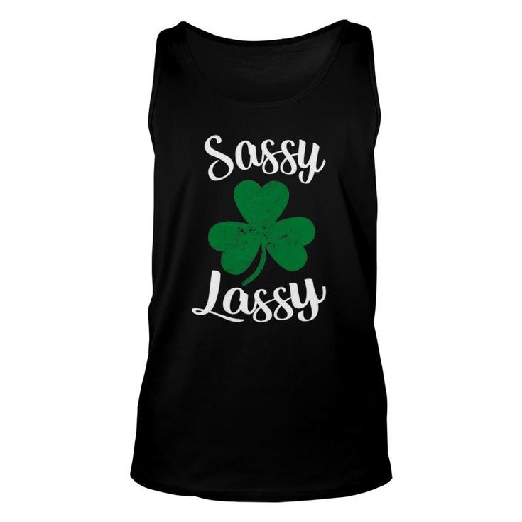 Womens Sassy Lassy St Patrick's Day Unisex Tank Top