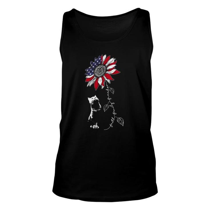 Womens Sunflower 4Th Of July Patriotic Faith Family Freedom Unisex Tank Top