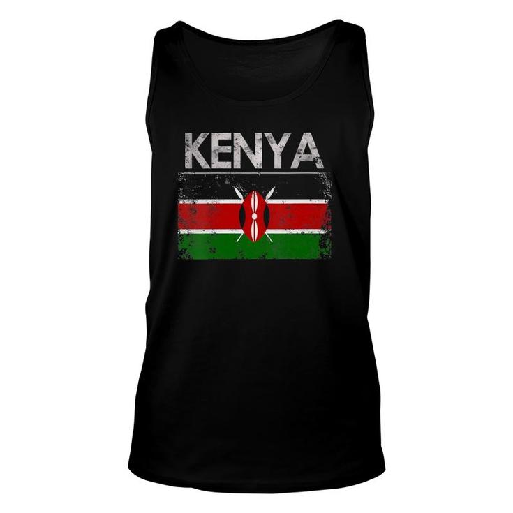Womens Vintage Kenya Kenyan Flag Pride Gift V-Neck Unisex Tank Top