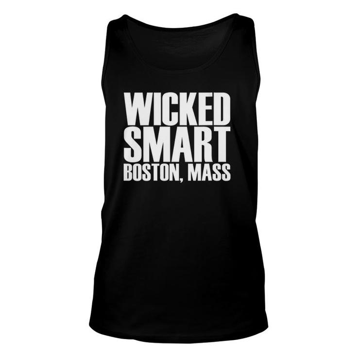 Womens Wicked Smart Boston, Mass Graphic  Unisex Tank Top