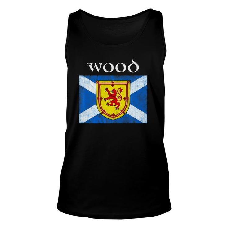 Wood Scottish Clan Name Lion Flag Unisex Tank Top