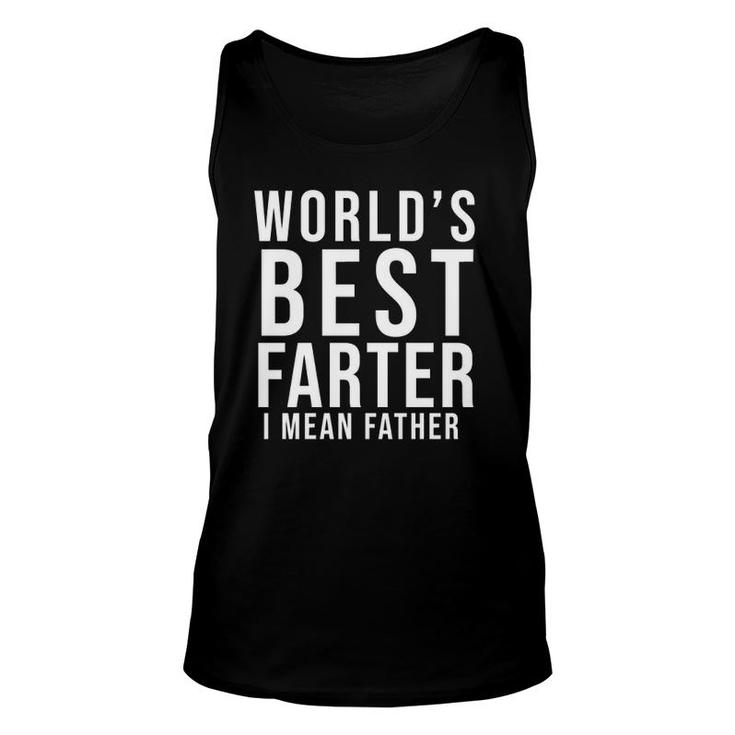 World's Best Farter I Mean Father Father's Day Husband Father's Day Gif Tank Top