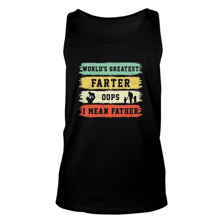 World's Greatest Farter Oops I Mean Father Father's Day Fun Tank Top