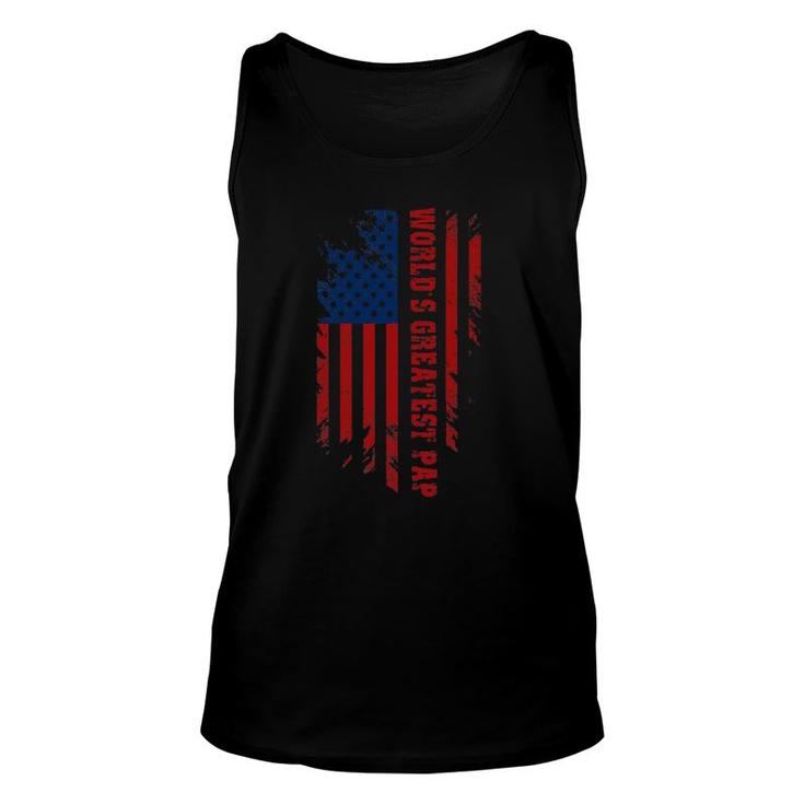 World's Greatest Pap American Flag Men Father's Day Gift Unisex Tank Top
