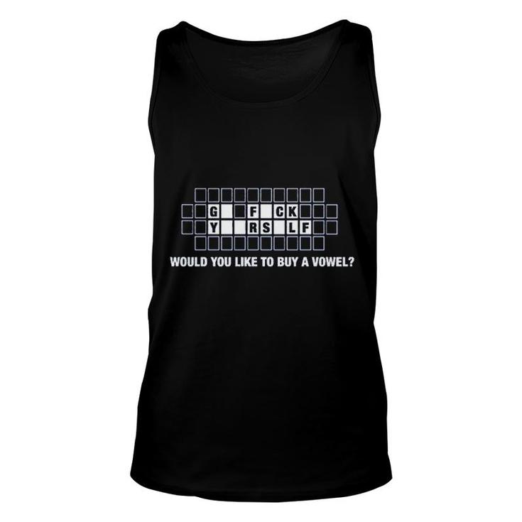 Would You Like To Buy A Vowel Unisex Tank Top