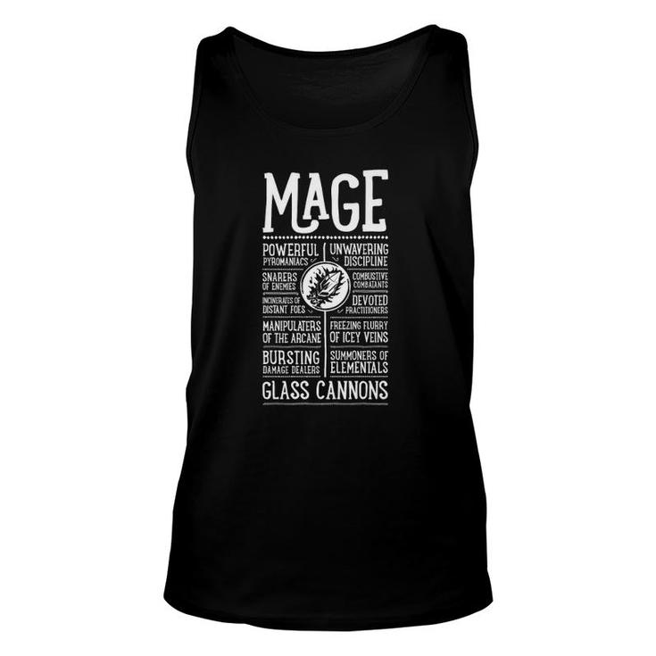 Wow Mage Role Playing Gamer  Unisex Tank Top