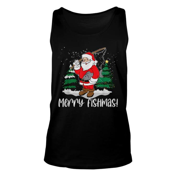 Xx2n Merry Fishmas Santa Christmas Merry Xmas Fishing  Unisex Tank Top