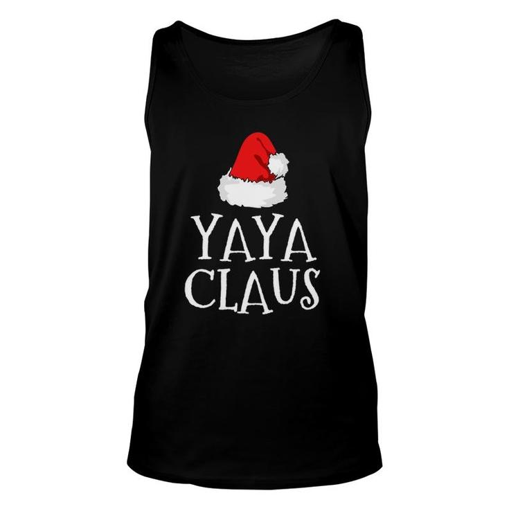 Yaya Claus Christmas Hat Family Group Matching Pajama Unisex Tank Top