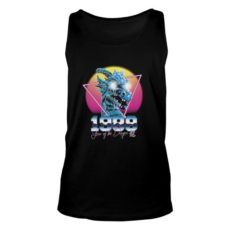 Year Of The Dragon Chinese Zodiac Synthwave Style Unisex Tank Top