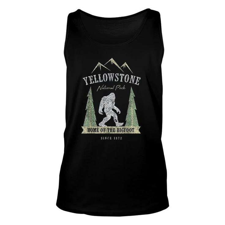 Yellowstone National Park Bigfoot Montana Gift Unisex Tank Top