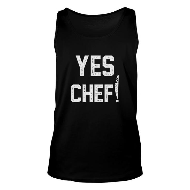 Yes Chef Large Text Cooking Unisex Tank Top