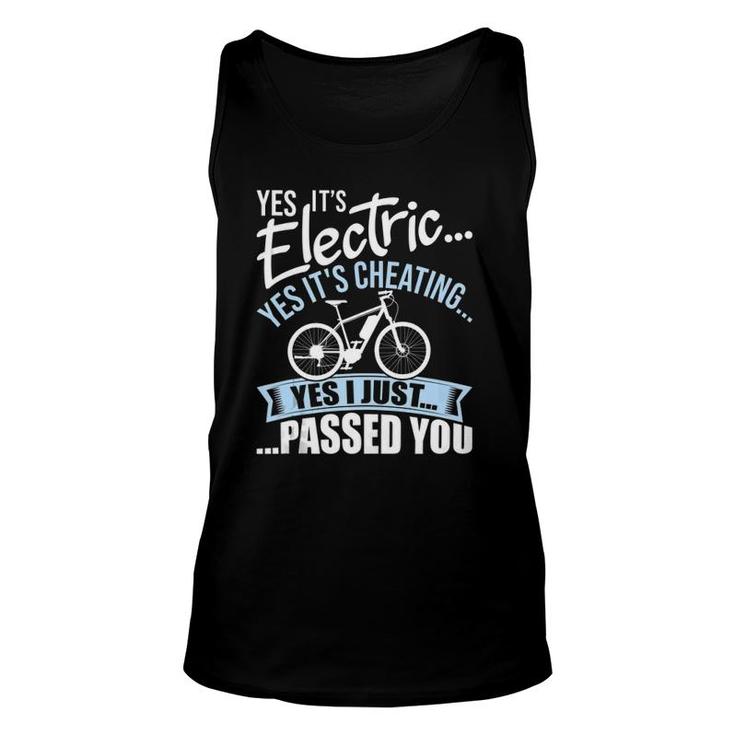 Yes It's Electric Yes It's Cheating E Bike Electric Bicycle Tank Top