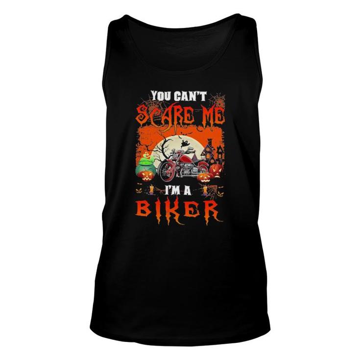 You Can't Scare Me I'm A Biker Happy Halloween Unisex Tank Top