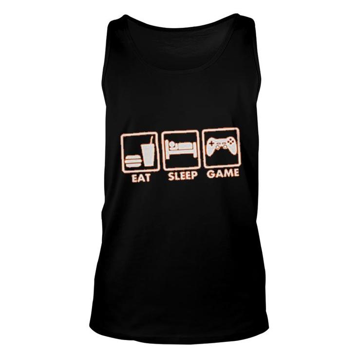 Youth Eat Sleep Game Funny Gamers Gaming Unisex Tank Top