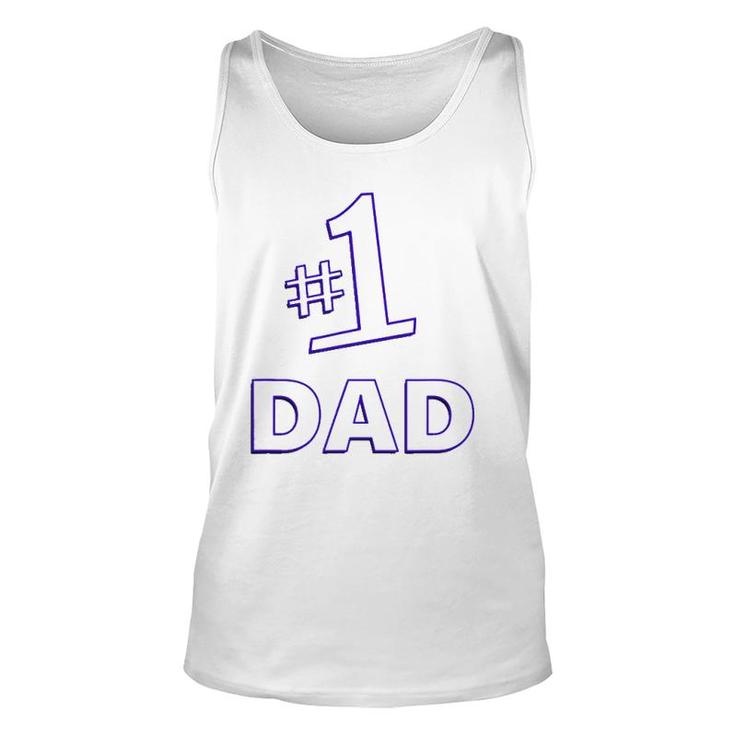 1 Dad Father's Day Daddy Gift Unisex Tank Top