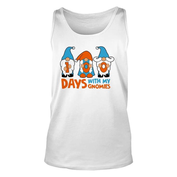 100 Days With My Gnomies Funny 100 Days Of School Unisex Tank Top