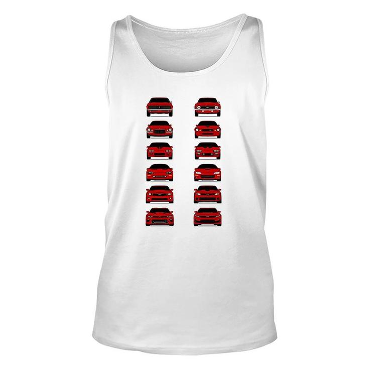 12 Red Cars Lovers Unisex Tank Top