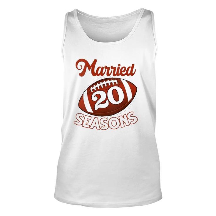 Womens 20 Years Of Marriage Happily Married For 20 Seasons Tank Top