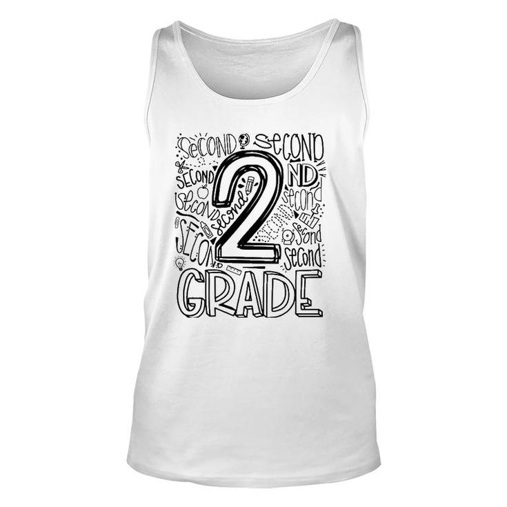 2Nd Grade Typography Team Second Grade Back To School Gift Unisex Tank Top