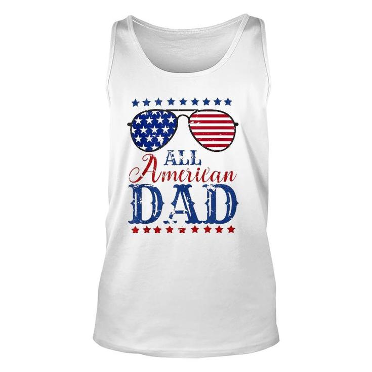 4Th Of July All American Dad Sunglasses Matching Family  Unisex Tank Top