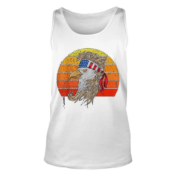 4th Of July Bald Eagle With Mullet American Usa Flag Unisex Tank Top