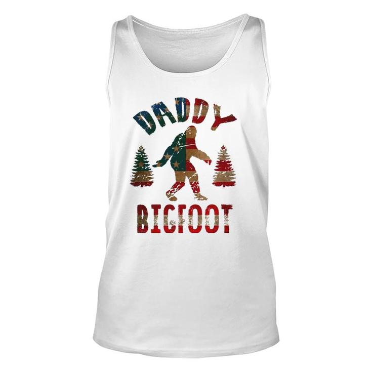 4Th Of July Father's Day Funny Dad Gift - Daddy Bigfoot Unisex Tank Top