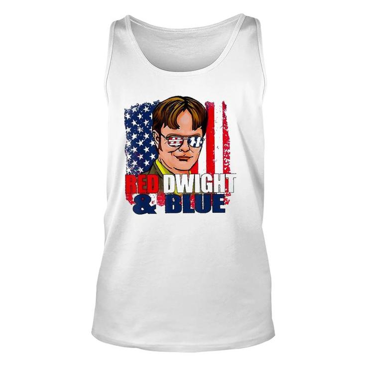 4Th Of July Merica Red - Dwights And Blue American Flag Unisex Tank Top