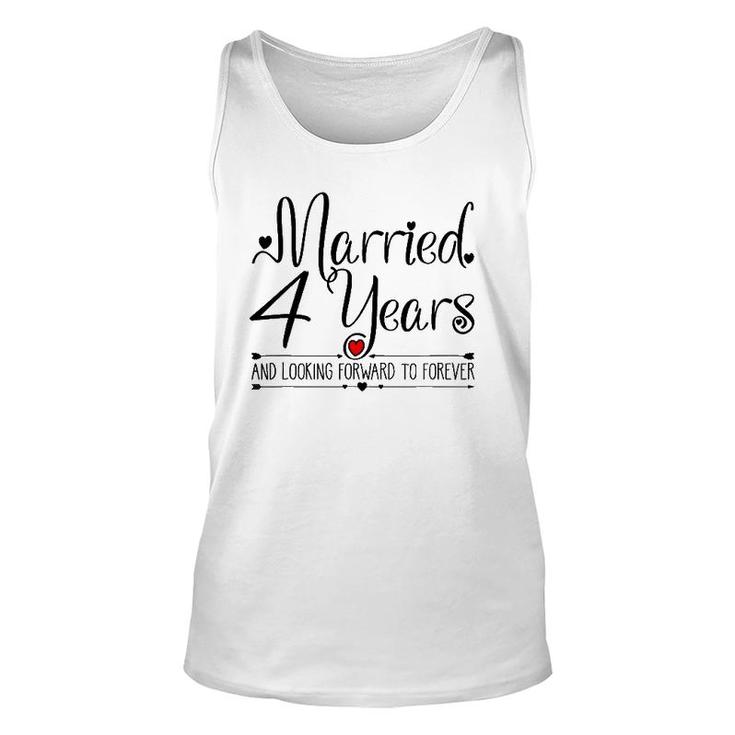 4Th Wedding Anniversary Gifts For Her Just Married 4 Years Unisex Tank Top