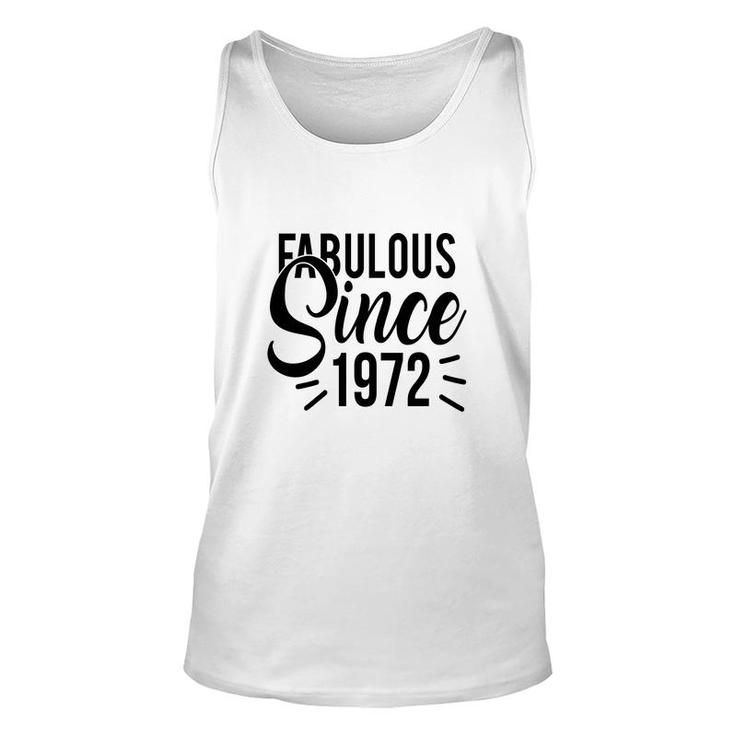 50Th Birthday Gift Bright Fabulous Since 1972 Unisex Tank Top