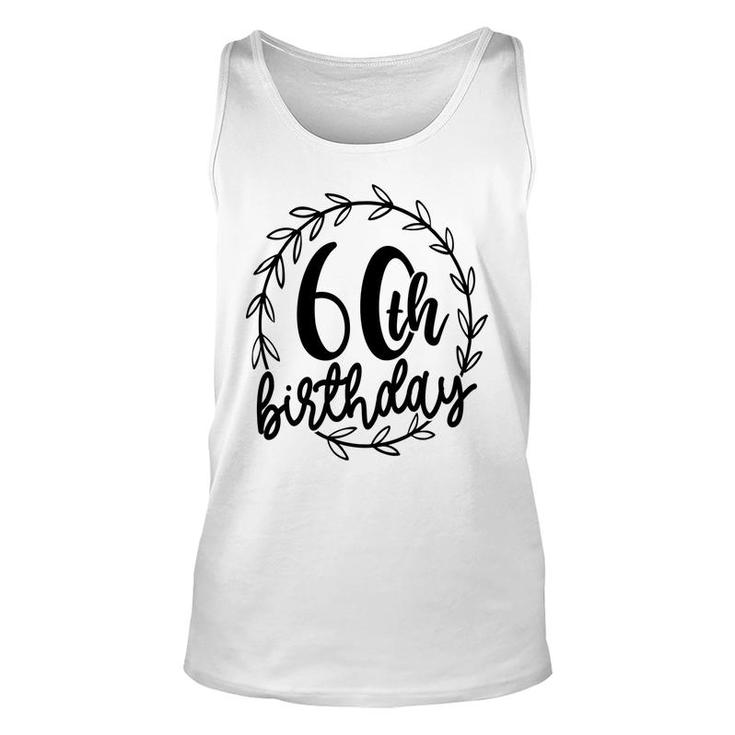 60Th Birthday Circle Black Unisex Tank Top