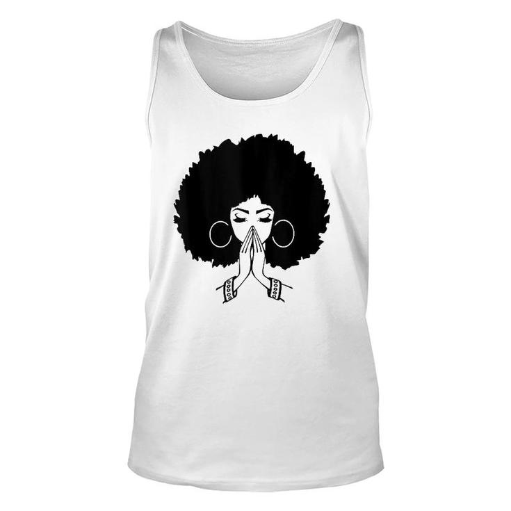 Afrocentric S For Women Afro Lady Pray  Unisex Tank Top